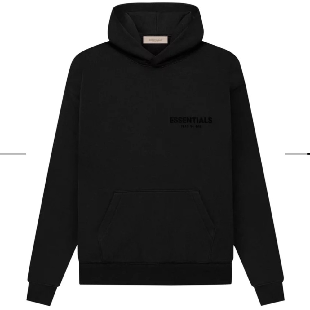 Fear of God Essentials Pullover Hoodie 'Stretch Limo' SS22 BLACK
